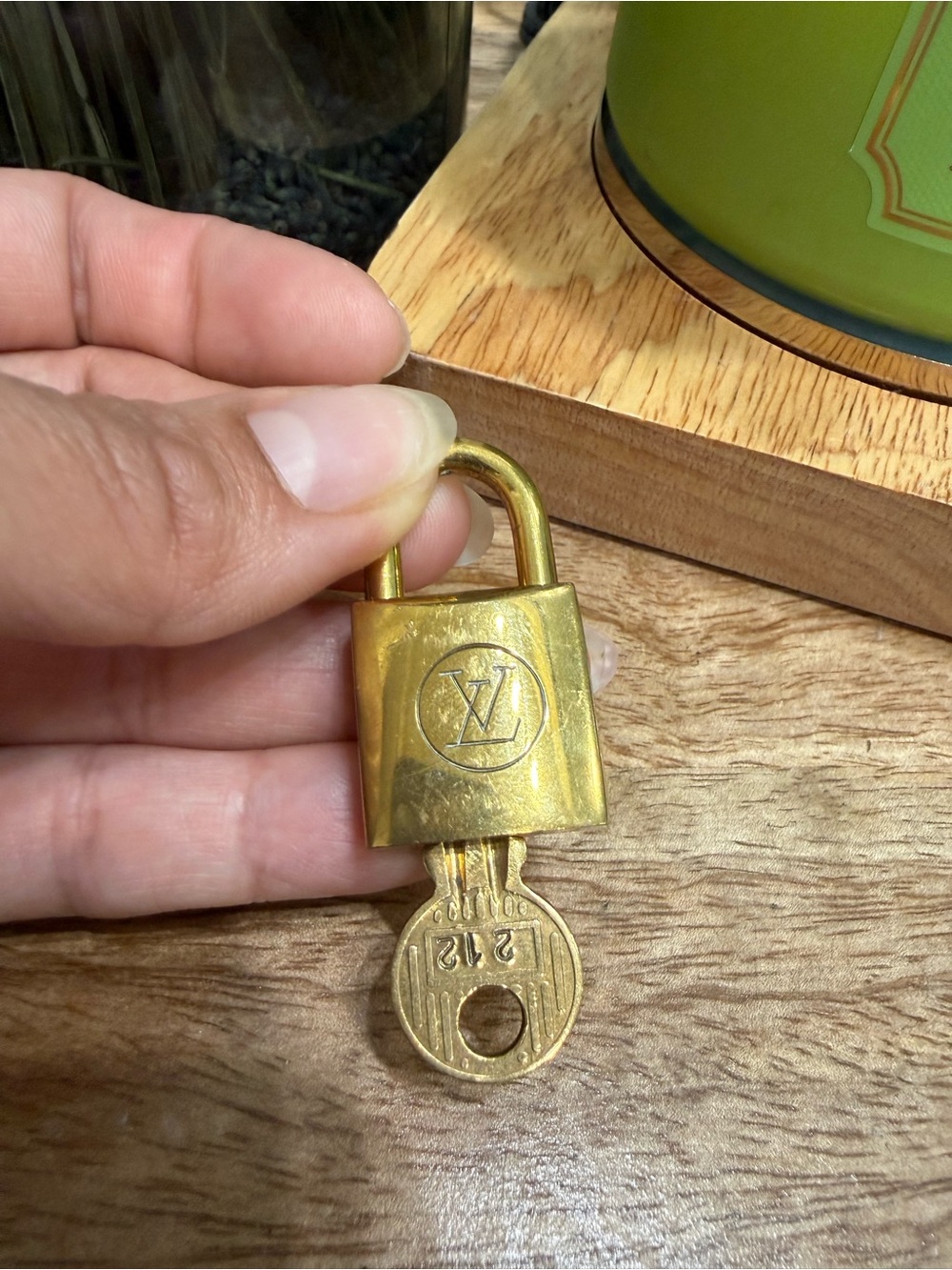 Louis Vuitton Gold Padlock with Key #212